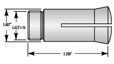 315 Collet 1-1/2" Round